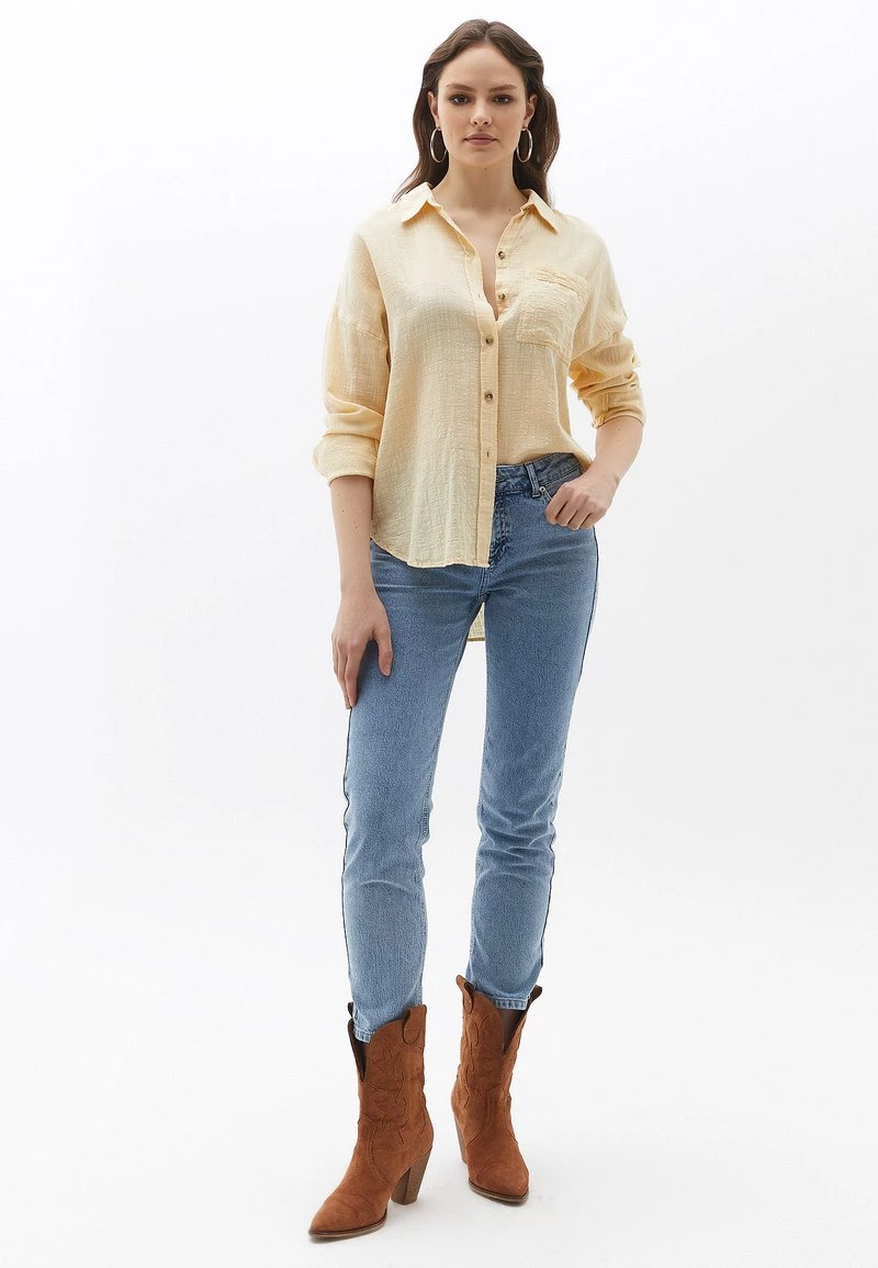 OXXO Donna OVERSIZE MIT MODISCHER - Camicia - Chamomile 4 OXXO Donna OVERSIZE MIT MODISCHER - Camicia - Chamomile - immagine 2