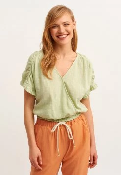 OXXO Donna MIT VOLANT DETAILS - Camicetta - Succulent