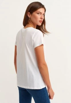 OXXO Donna MIT V-AUSSCHNITT - T-shirt Basic - White -Negozio al dettaglio Oxxo 48144a68f0454362b9fd072ab2d79ee4
