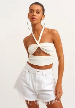 OXXO Donna MIT CUT OUT DETAIL - Top - Ice Milk