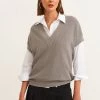 OXXO Donna MIT FEINER STRICKOPTIK - T-shirt Basic - Grey Melange -Negozio al dettaglio Oxxo 4ae826540ac6426fbfddb130952368e6