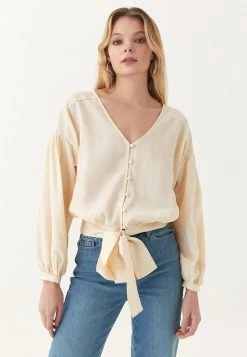 OXXO Donna BINDEDETAIL - Camicetta - Macadamia