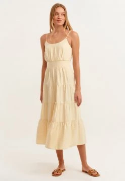 OXXO Donna MIT FEINEN TRÄGERN - Vestito Estivo - Macadamia