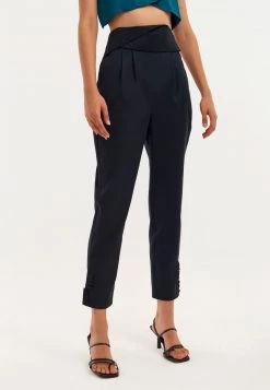 OXXO Donna MIT GEKREUZTEM BUND - Pantaloni - Black