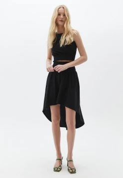 OXXO Donna MIT BREITEM GERAFFTEN BUND - Camicetta - Black