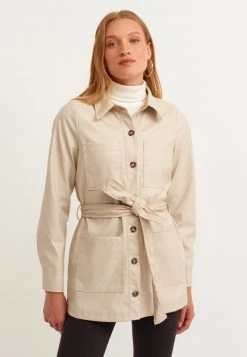 OXXO Donna MIT BINDEGÜRTEL - Trench - Light Bean