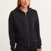 OXXO Donna MIT BINDEDETAIL - Felpa Con Zip - Black