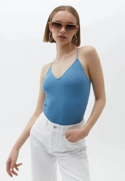 OXXO Donna SEAMLESS WITH BACK DETAIL - Top - Blue Heaven