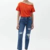OXXO Donna MIT WEITEM SCHNITT - T-shirt Basic - Tangerine Tango -Negozio al dettaglio Oxxo 55242541f89a46b2a09a3e2045c94ade
