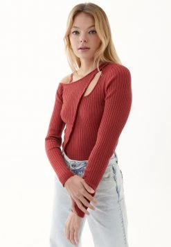 OXXO Donna LANGARM MIT SCHULTERFREIER OPTIK - Maglione - Maroon -Negozio al dettaglio Oxxo 555ca5a2e218445fac7f870f30f2ba83