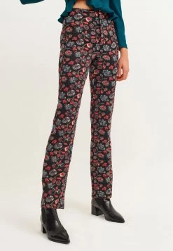 OXXO Donna MIT BLUMENMUSTER - Pantaloni - Flower Comb