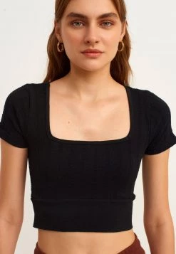 OXXO Donna MIT MODISCHER MATERIALSTRUKTUR - Top - Black -Negozio al dettaglio Oxxo 5aae3784ff04425a8769265de1aa4367