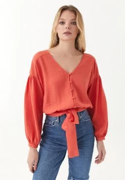 OXXO Donna BINDEDETAIL - Camicetta - Summer Fig