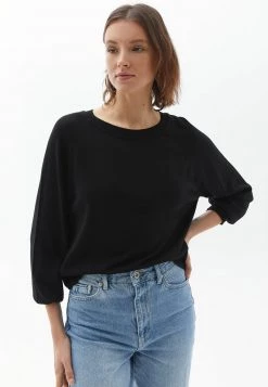 OXXO Donna DÜNNER MIT ENGEN ARMELBÜNDCHEN - Maglione - Black