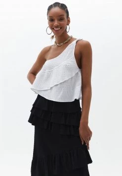 OXXO Donna WITH FLOUNCE DETAIL - Camicetta - White