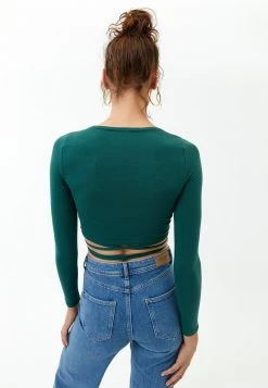 OXXO Donna MIT BINDEDETAIL - Maglietta A Manica Lunga - Green -Negozio al dettaglio Oxxo 5e83351d86be4a5cb9abc9023ca09f04