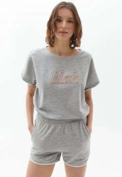 OXXO Donna T-shirt Con Stampa - Grey Melange