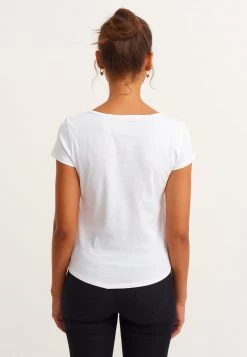 OXXO Donna MIT STYLISCHEM AUSSCHNITT DETAIL - T-shirt Basic - White -Negozio al dettaglio Oxxo 6038354283d3413e8d9c40260af5e869