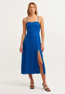 OXXO Donna MIT JAQUARD MUSTERUNG - Vestito Elegante - Monaco Blue