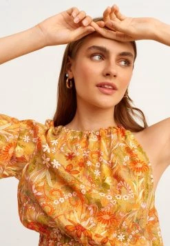 OXXO Donna MIT BLUMENMUSTER - Camicetta - Orange -Negozio al dettaglio Oxxo 635367b6f4c5434c9ebc66266a760f91