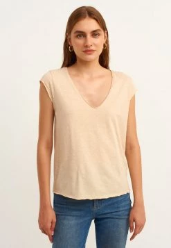 OXXO Donna T-shirt Basic - Light Bean