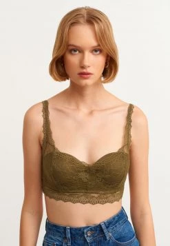 OXXO Donna SPITZE - Bustino - Henna Green