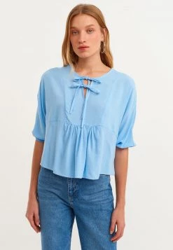 OXXO Donna FIGURUMSPIELENDE - Camicetta - Placid Blue