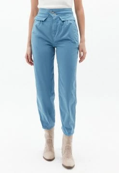 OXXO Donna MIT STYLISCHEM BUND - Pantaloni - Antik Blue Heaven