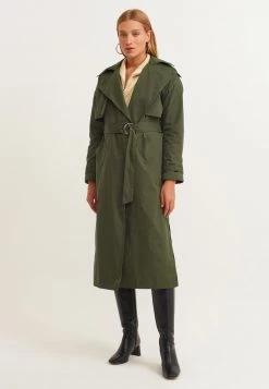 OXXO Donna Trench - Olive Leaf