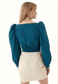 OXXO Donna MIT BINDEDETAIL - Camicetta - Teal -Negozio al dettaglio Oxxo 695983d1bd3c4d4a94554e6a9ce76bc9