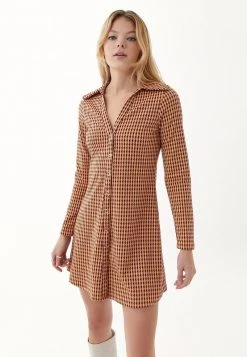 OXXO Donna MIT RETRO MUSTERUNG - Abito A Camicia - Copper