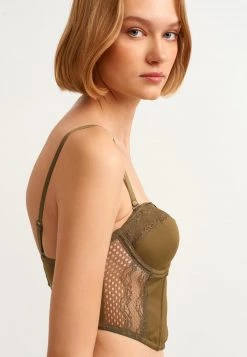 OXXO Donna MIT SPITZE - Reggiseno Con Ferretto - Khaki -Negozio al dettaglio Oxxo 69a5238efe6147ec9f8f4b83c4679ad9