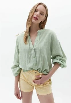 OXXO Donna BALLONÄRMELN - Camicetta - Smoke Green