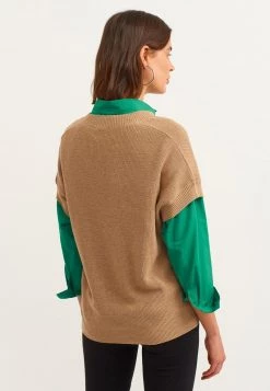 OXXO Donna MIT FEINER STRICKOPTIK - T-shirt Basic - Cocoa Creme Melange -Negozio al dettaglio Oxxo 6d6e6013a9d840578f84c11e9c5f6248