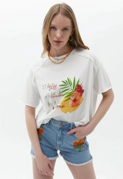 OXXO Donna T-shirt Con Stampa - Ice Milk