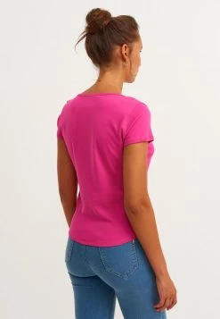 OXXO Donna MIT STYLISCHEM AUSSCHNITT DETAIL - T-shirt Basic - Neon Pink -Negozio al dettaglio Oxxo 706581a97f894c4781bf02a030b53afd