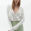 OXXO Donna VOLANT DETAILS - Cardigan - Ice Milk -Negozio al dettaglio Oxxo 713e70e8dd104db8b890ed760cb1e7f3