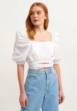 OXXO Donna MIT ELASTISCHEM DETAIL - Camicetta - White