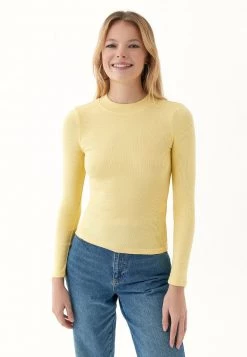 OXXO Donna Maglietta A Manica Lunga - Dusky Citron