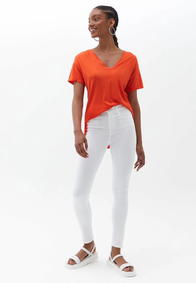 OXXO Donna T-shirt Basic - Tangerine Tango 4 OXXO Donna T-shirt Basic - Tangerine Tango - immagine 2