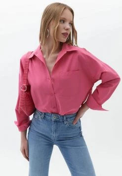 OXXO Donna OVERSIZE MIT BRUSTTASCHE - Camicia - Azelea Pink