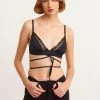 OXXO Donna MIT BINDEDETAILS - Reggiseno Push-up - Black