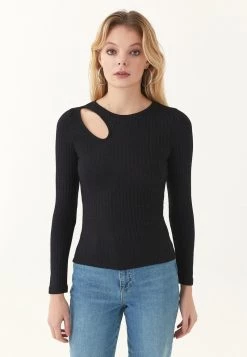 OXXO Donna LANGARM - Maglietta A Manica Lunga - Black