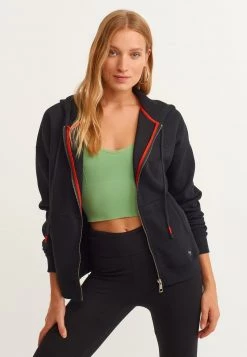 OXXO Donna MIT BINDEDETAIL - Felpa Con Zip - Black -Negozio al dettaglio Oxxo 7bd38a9128774a87a3ceb72fe14e4205