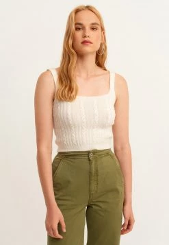 OXXO Donna ZOPFMUSTER - Top - Ice Milk