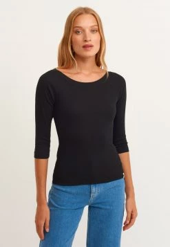 OXXO Donna 3/4 ARMELN - Maglietta A Manica Lunga - Black