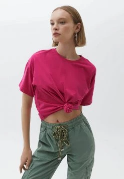 OXXO Donna OVERSIZED - T-shirt Basic - Pink Yarrow