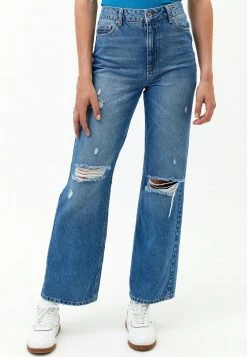 OXXO Donna Jeans Baggy - Mid Denim
