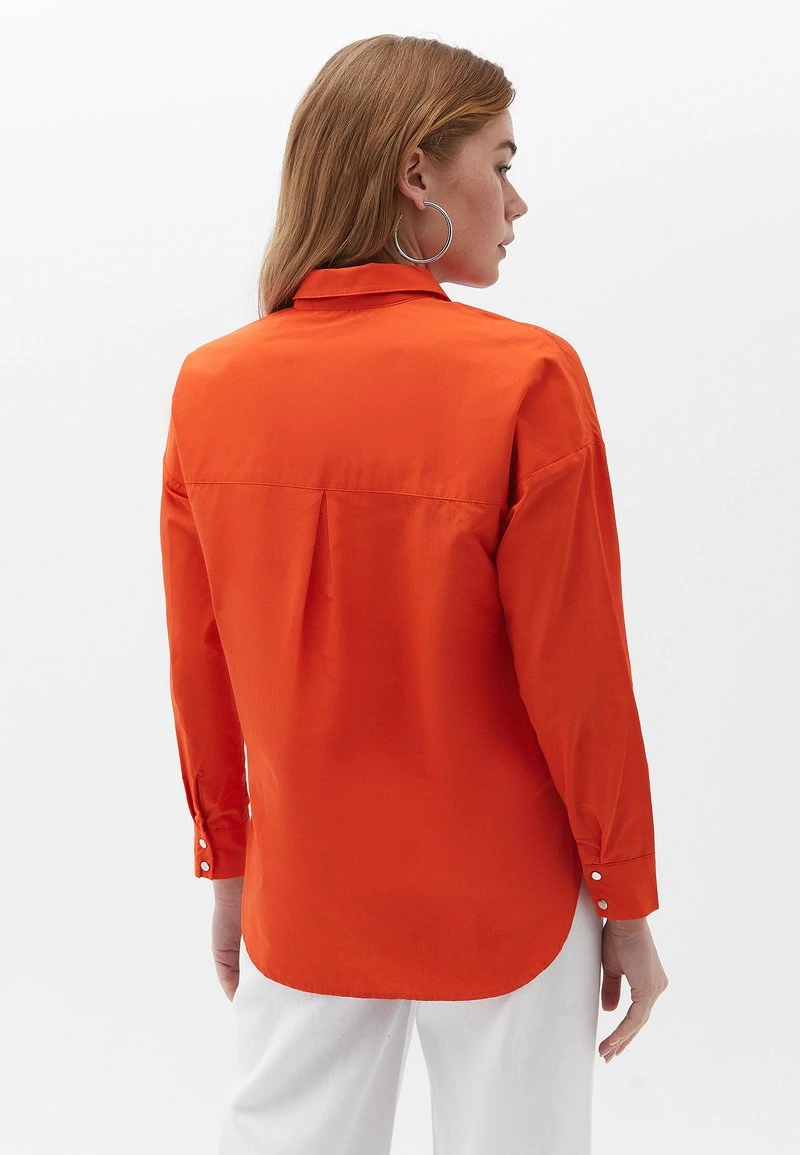 OXXO Donna OVERSIZED - Camicia - Tangerine Tango 5 OXXO Donna OVERSIZED - Camicia - Tangerine Tango - immagine 3