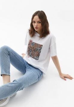 OXXO Donna T-shirt Con Stampa - White -Negozio al dettaglio Oxxo 84509c27cc2644d3a25626e10fd2439e